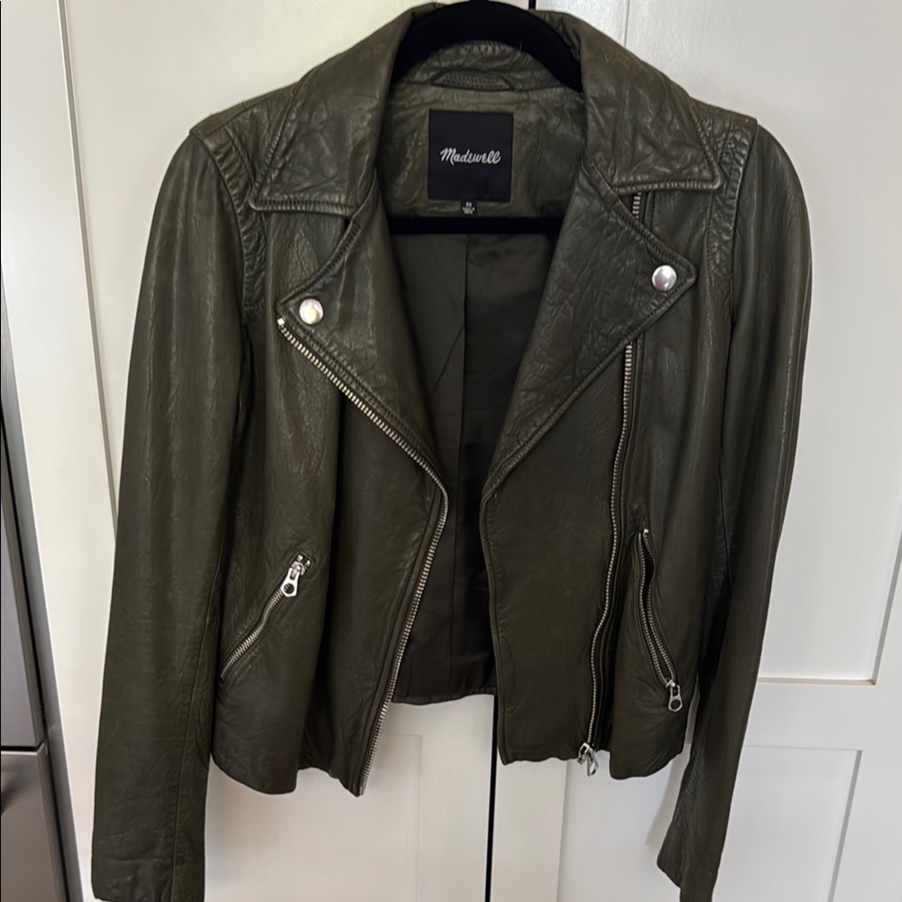 Madewell Women's Olive Leather Jacket